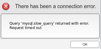 Example client timeout error message
